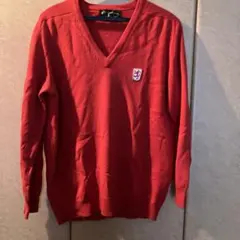 Pringle カシミヤ Vネックセーター 赤