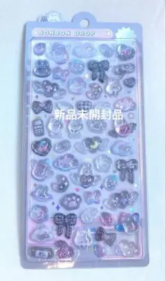 正規品 ボンボンドロップシール しろくろボンボン 白 黒 うさぎ リボン 未開封