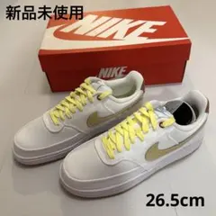 【新品未使用】NIKE スニーカー 26.5cm ホワイト/イエロー