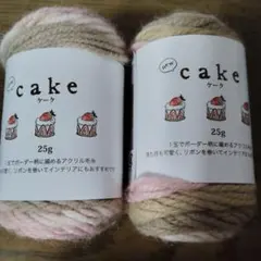 匿名配送 セリア　NEWケーク　アクリル毛糸2玉 25g 　新品未使用