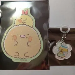 すみっコぐらし　アロハテーブル チャーム　たぬきのまんまるレストラン ステッカー