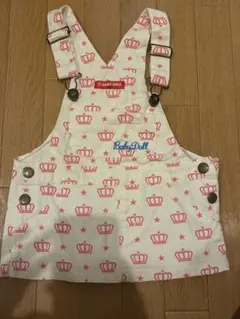 BABYDOLL ジャンパースカート ホワイト ピンク ベビー服　夏服のサムネイル