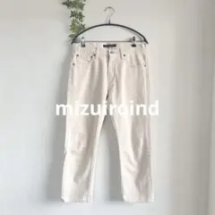 ミズイロインド　日本製　アイボリー　デニム ジーンズ mizuiroindのサムネイル