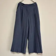 【極美品】ヒロコビス　エッセンシャル　裏起毛　グレー ワイドパンツ7号　S246