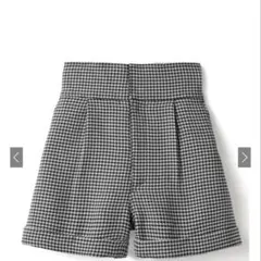 千鳥柄ハイウエストショートパンツ （tu230）Sサイズ