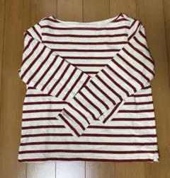 UNIQLO ボーダー　ボートネック　カットソー　赤