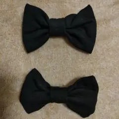 ブラックリボンアクセサリー2個セット