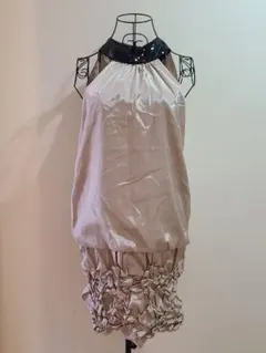★未使用、タグ付き★『Q♡luxe 』ベージュゴールド パーティードレス
