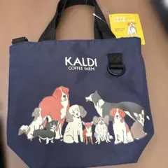KALDI 犬イラスト ナイロンバッグ