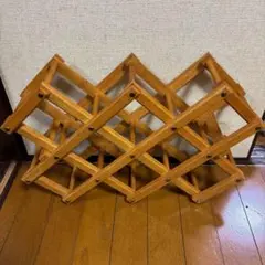 teak wood】チーク材 ワインラック 12本収納 楔 ヴィンテージ - メルカリ