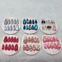 ネイルチップ 6種類セット (ハンドメイド）