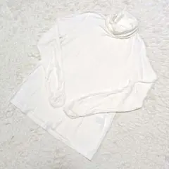 日本製ピノーレPINORE タートルネック 長袖カットソー 白38(M)インナー