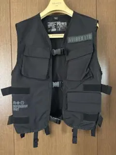アビレックスAVIREX バトルナイロンベスト黒フリーサイズ 美USEDのサムネイル