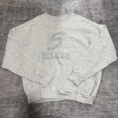 SANERIDGE ロゴ入り グレー トレーナー