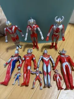 希少 日本製 絶版ウルトラマン 硬質ソフビ フィギュア 10体 1990年製 