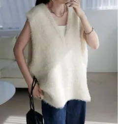 ディスコート　フェザーヤーンチュニックベスト