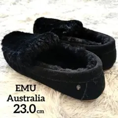 未使用品 EMU Australia エミュ ムートン モカシン 黒 ケアンズ