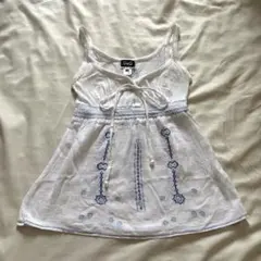 D&G ホワイト アイレットレース キャミソール 刺繍のサムネイル