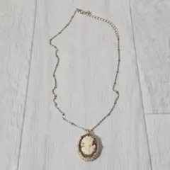 カメオデザイン ネックレス ヴィンテージ風