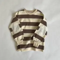 aBityselectアビティセレクト オーバーサイズ 薄手ボーダートレーナー