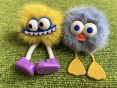 もこもこダイバーズ&フットモン☆2個セット☆イエロー&スモーキーブルー