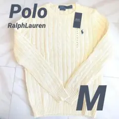 【新品タグ付】Polo Ralph Lauren ケーブルニット M アイボリー
