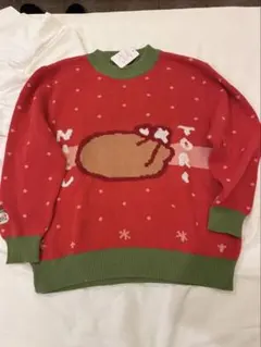 【最安値】ちいかわパーク セーター うさぎ TORINIKU レッド Lサイズ