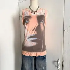 美品✨DIESEL ディーゼル トロンプルイユ デニムノースリーブ シャツ 
