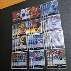 ワンピースカード　黒サカズキ兼スモーカー　構築デッキ、パーツ　パラレルおまけ付き