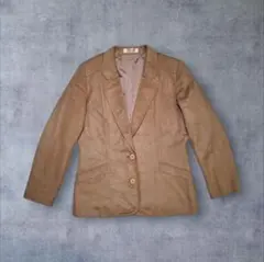 00's vintage テーラードジャケット スエード風 M ブラウンのサムネイル