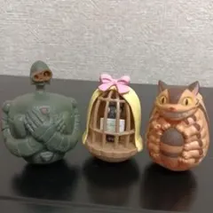 ジブリ　ネコバス　ジジ　ロボット兵　おきあがりこぼしフィギュア