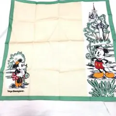 東京ディズニーランド　ハンカチ　ミッキー&ミニー　レトロ