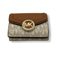 Michael Kors 三つ折り財布 レザー　総柄　ウォレット