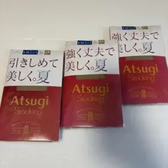 ATSUGI アツギストッキングヌーディーベージュ　L-LL3足入り×3　お得