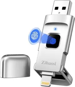 MFI 認証取得高速認識 指紋認証USBメモリiPhone用USBメモリ64GB