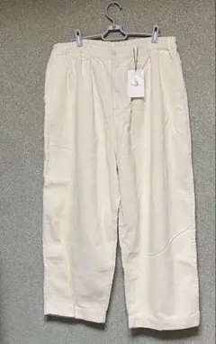 Soulberry おとなの白いコーデュロイ てっぱんワイドテーパードパンツ