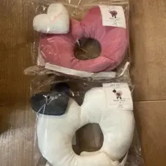 スリーコインズのハート顔ハメ2個セット お色はピンクとアイボリー