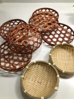 竹製円形ざる 3種類8個セット