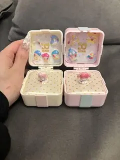 いちご新聞50周年記念 ゆめきゅんリングBOXマイメロ ピアノちゃん セット売り
