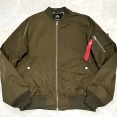 ALPHA INDUSTRIES MA-1 薄手 フライトジャケット L カーキ