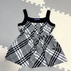 【美品】バーバリー ブルーレーベル ノバチェック キャミソール Aライン リボン