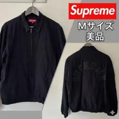 【美品・Mサイズ】シュプリーム バックアーチロゴ パッチワークジャケット 黒