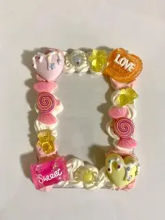 ピンク×ホワイト系＊ホイップデコ　硬質トレカケース