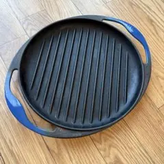 未使用 Le Creuset 青 鋳鉄 グリルパン 26cm LE CREUSET ル・クルーゼ 鋳鉄製ラウンドグリルパン 26 赤 - メルカリ