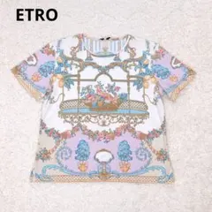 ETRO 総柄 半袖カットソー ボタニカル フラワー 花柄 コットン 洗えるのサムネイル