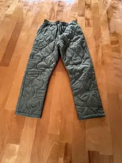 オリーブグリーン キルティングパンツ