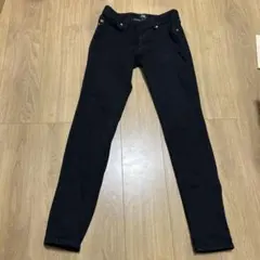 【something 】EDWINレディース　Mブラック　パンツ　スキニー