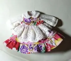 オビツ11サイズアウトフィット 和柄ワンピース 赤系 アンティーユ リロロ