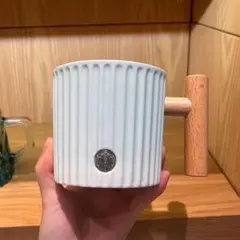 スターバックス ストライプマグカップ ホワイト・ミントグリーン
