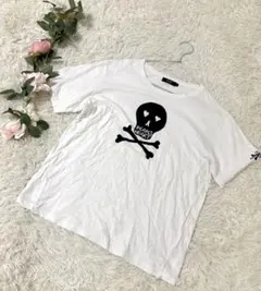 BEAMS HEART トップス Tシャツ サイズL ドクロ ネイビー ホワイト